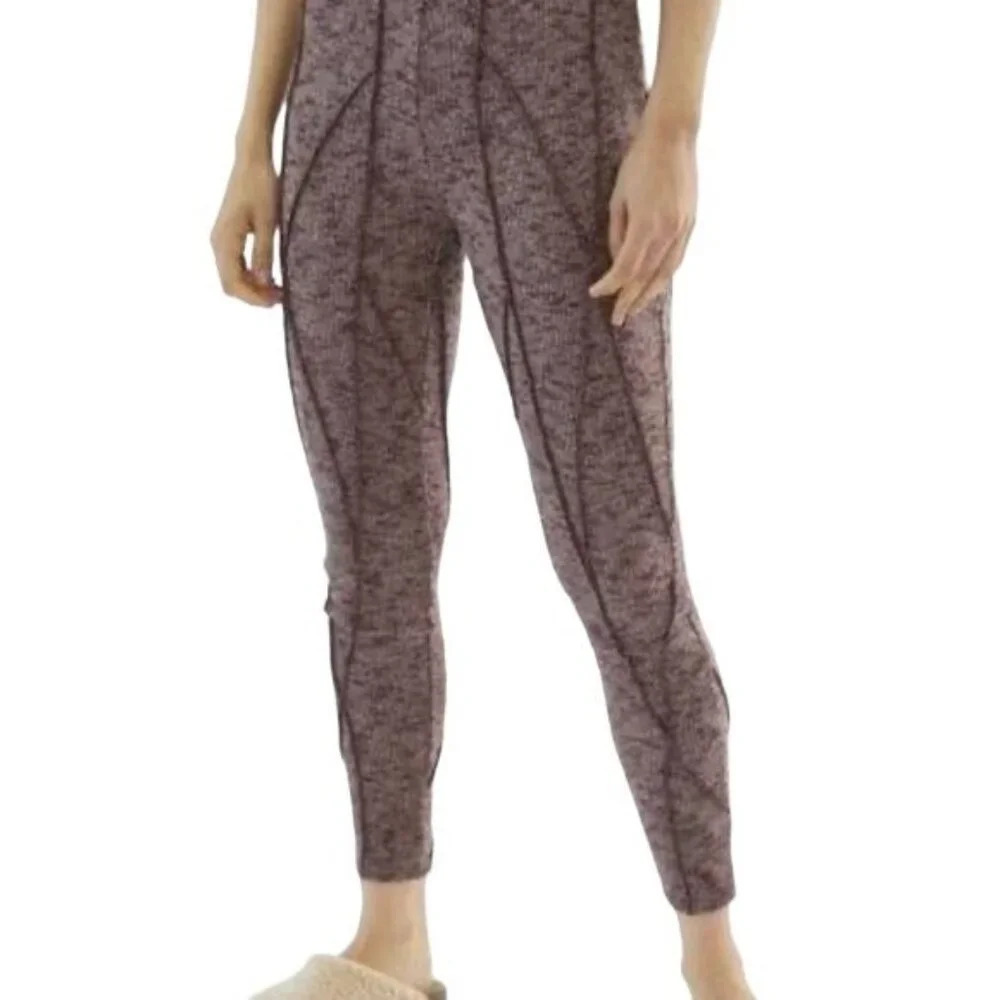Urban Outfitters Out From Under Tripp Seamed Maroon High Waist Leggings